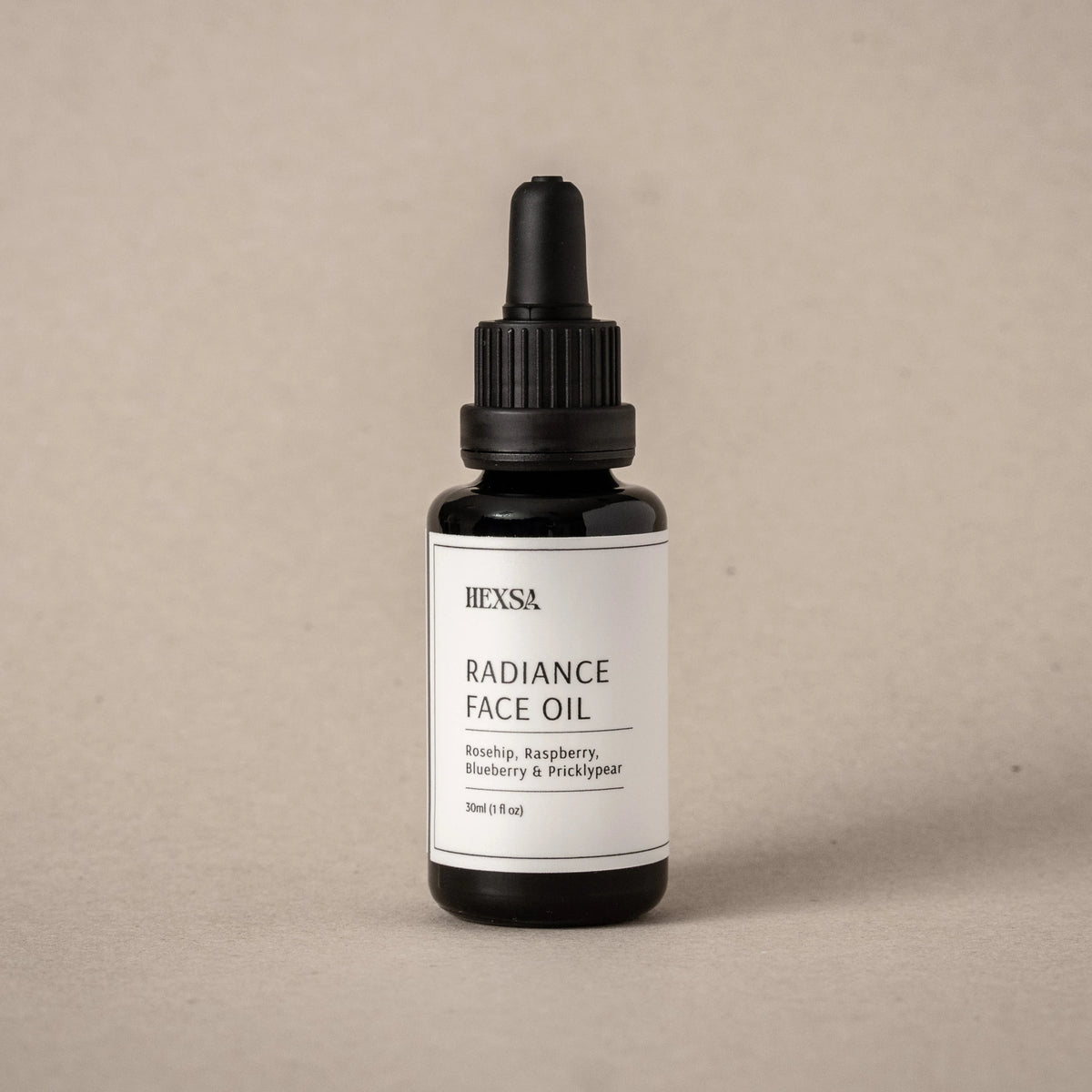 Radiance Face Oil – Hexsa – organic face oil with rosehip, raspberry, blueberry and pricklypear